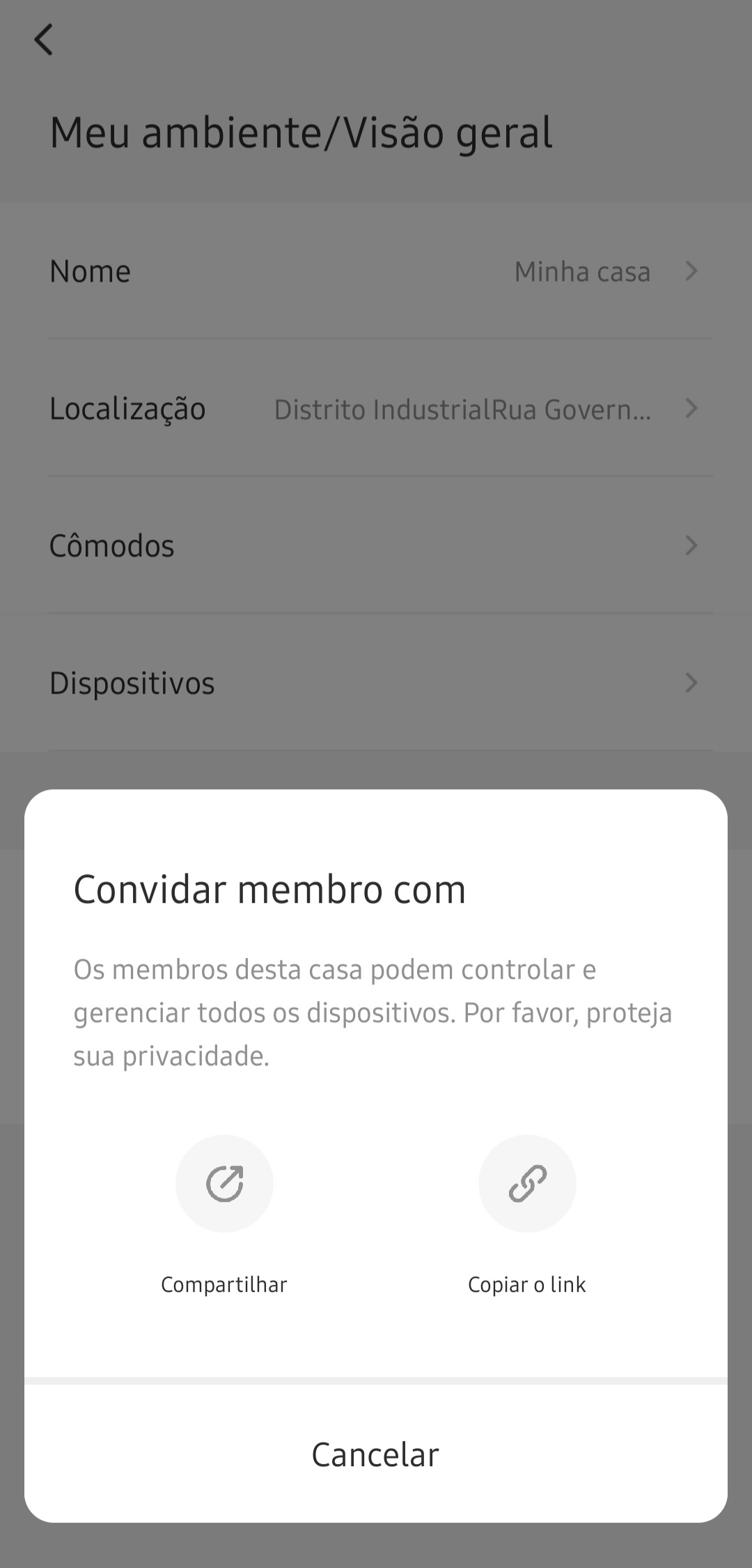 Compartilhando ambientes