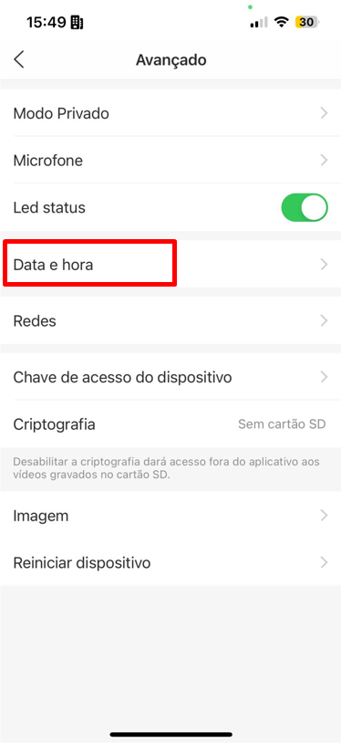 Data e hora