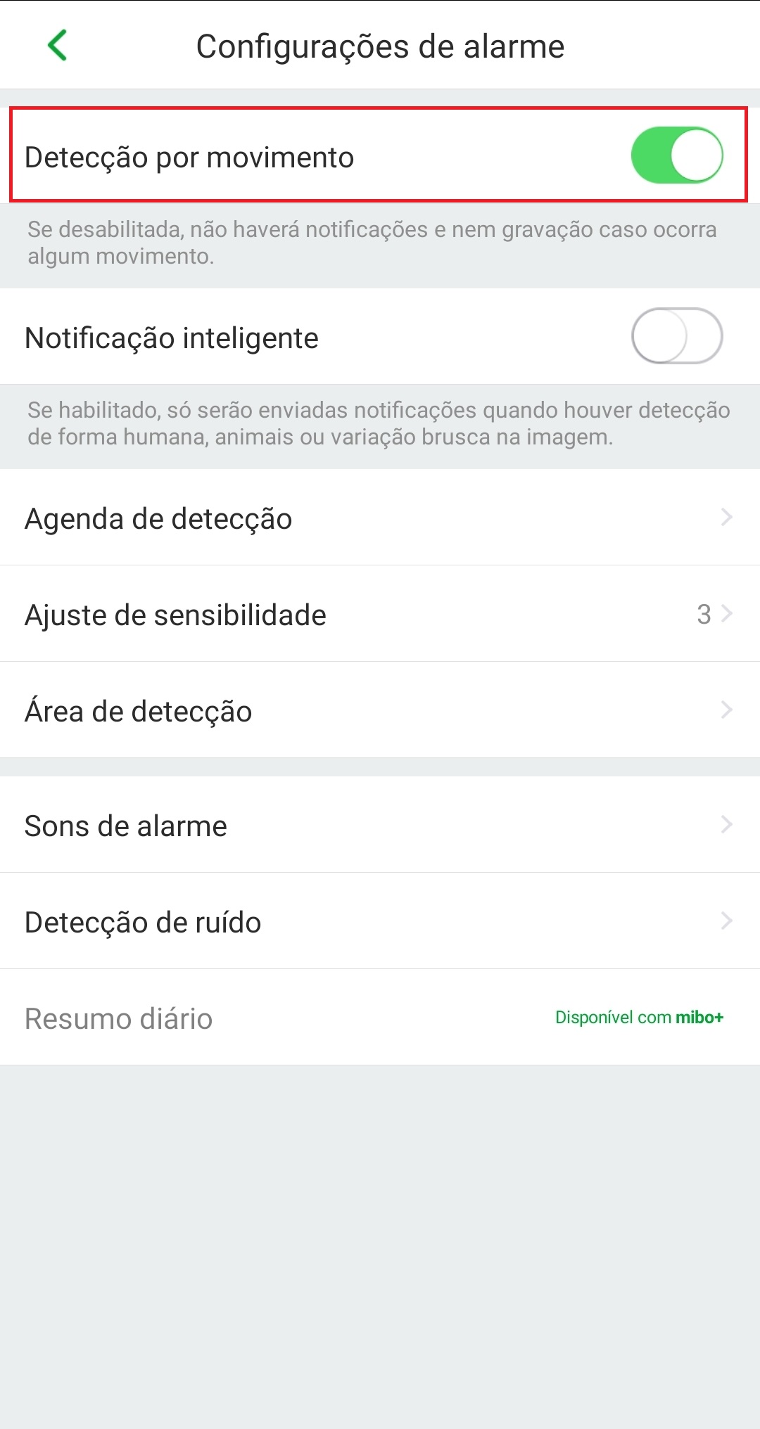Detecção de movimento