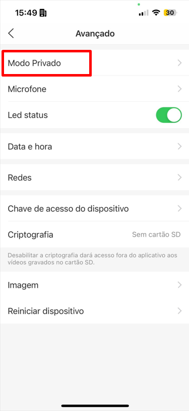 Modo Privado
