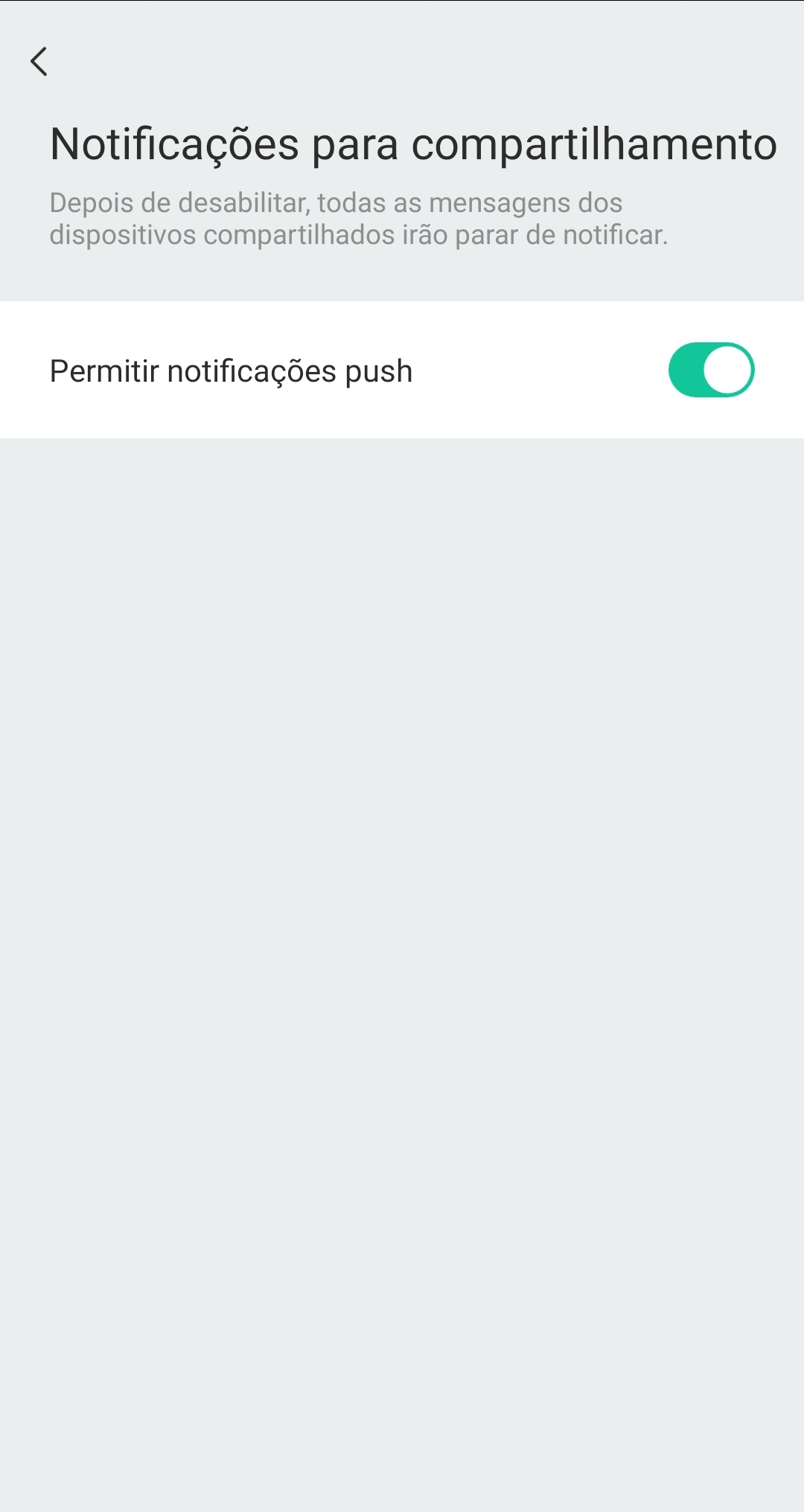 Notificações para Compartilhamento