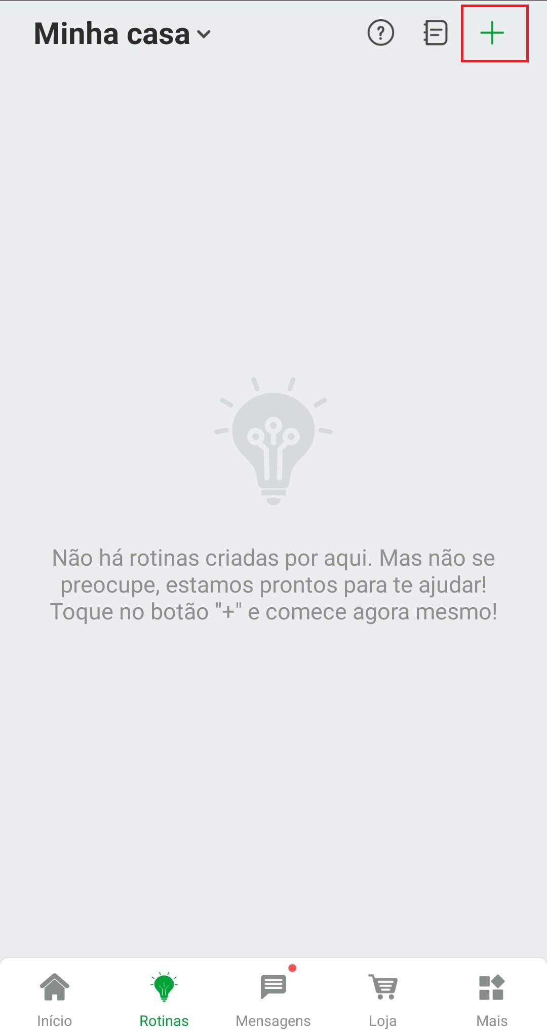 Adicionar Rotinas